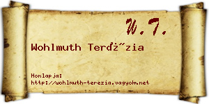 Wohlmuth Terézia névjegykártya