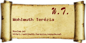 Wohlmuth Terézia névjegykártya